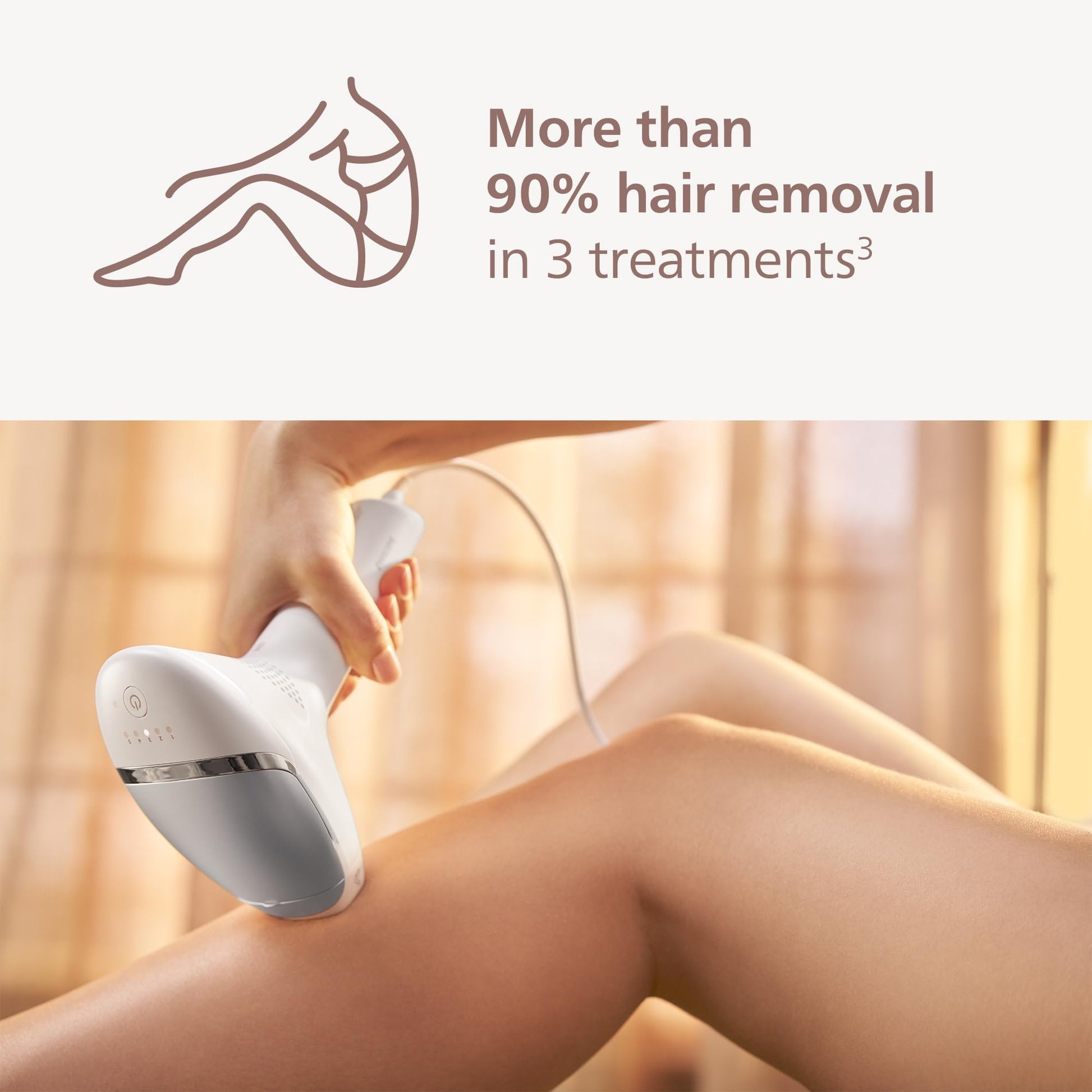 Philips Lumea 7000 Series IPL Hair Removal Device - Permanent Visible Hair Reduction Done at Home, SenseIQ Technology, Uniquely Curved Attachment for Body, for Women & Men, BRI931/03 - Medaid International