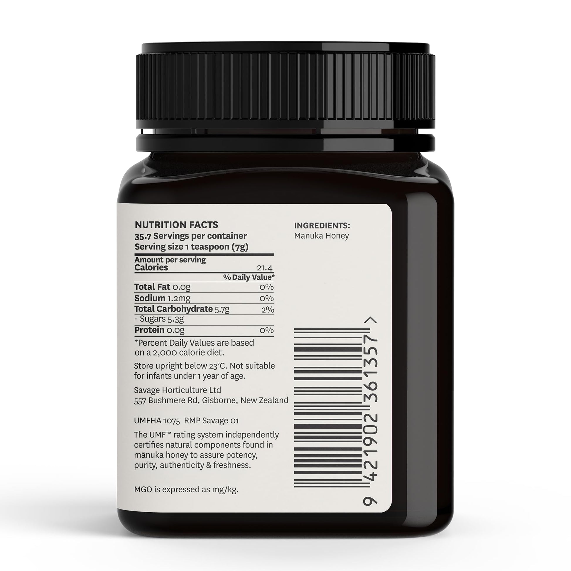 WildCape Manuka Honey Certified UMF 15+/MGO 514+ - 100% Pure, Raw, Unpasteurized, Non-GMO, Made in New Zealand - 8.8 oz (Pack of 1) - Medaid International