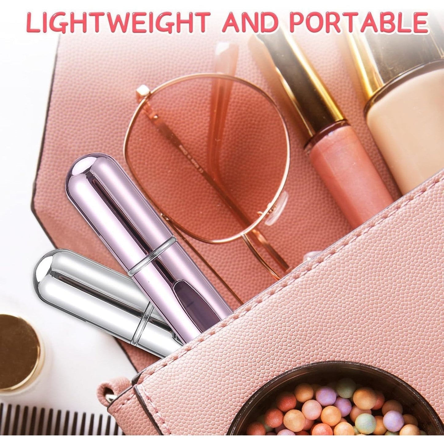 QIBANHUA Refillable Perfume Atomizer Travel 10Pcs 5ML Portable Mini Pocket Perfume Atomizer Bottle Spray For Women Mens Small Mister Spray Bottle For Travel Accessories - Medaid International