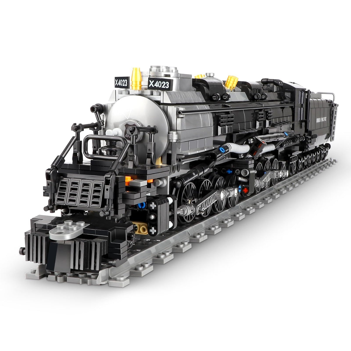Kastwave Large Steam Model Train Building Blocks, Articulated Locomotive Block Set - Compatible With Lego Set, The Ultimate Gift For Boys 8-14 And Adult Enthusiast