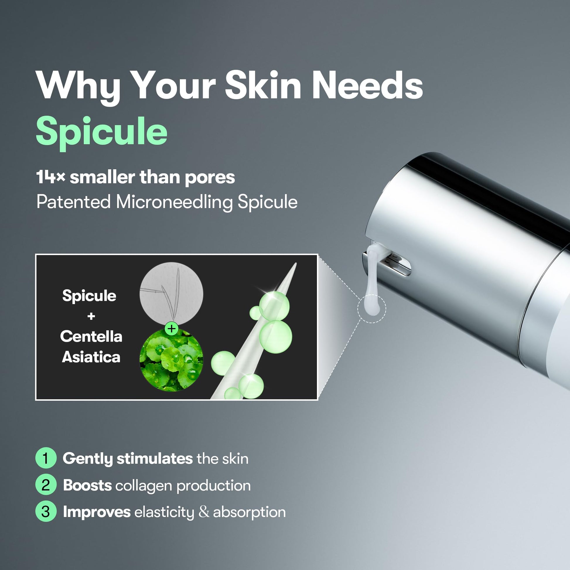 VT COSMETICS CICA Reedle Shot 700, Spicule Microneedling Serum for Pore Care&Exfoliation, Exosome&Centella Asiatica for Glass Skin, Acne&Blemish Care, Korean Liquid Skin Booster (1 Fl Oz / 30ml) - Medaid International