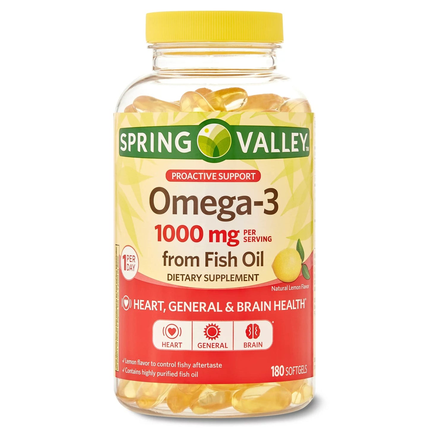 Spring Valley Omega-3 Fish Oil Soft Gels, 1000 mg, 180 Count, Dietary Supplement, Omega-3 Fatty Acids Bundle with Lual's 45 Diabetes Decoded - Medaid International