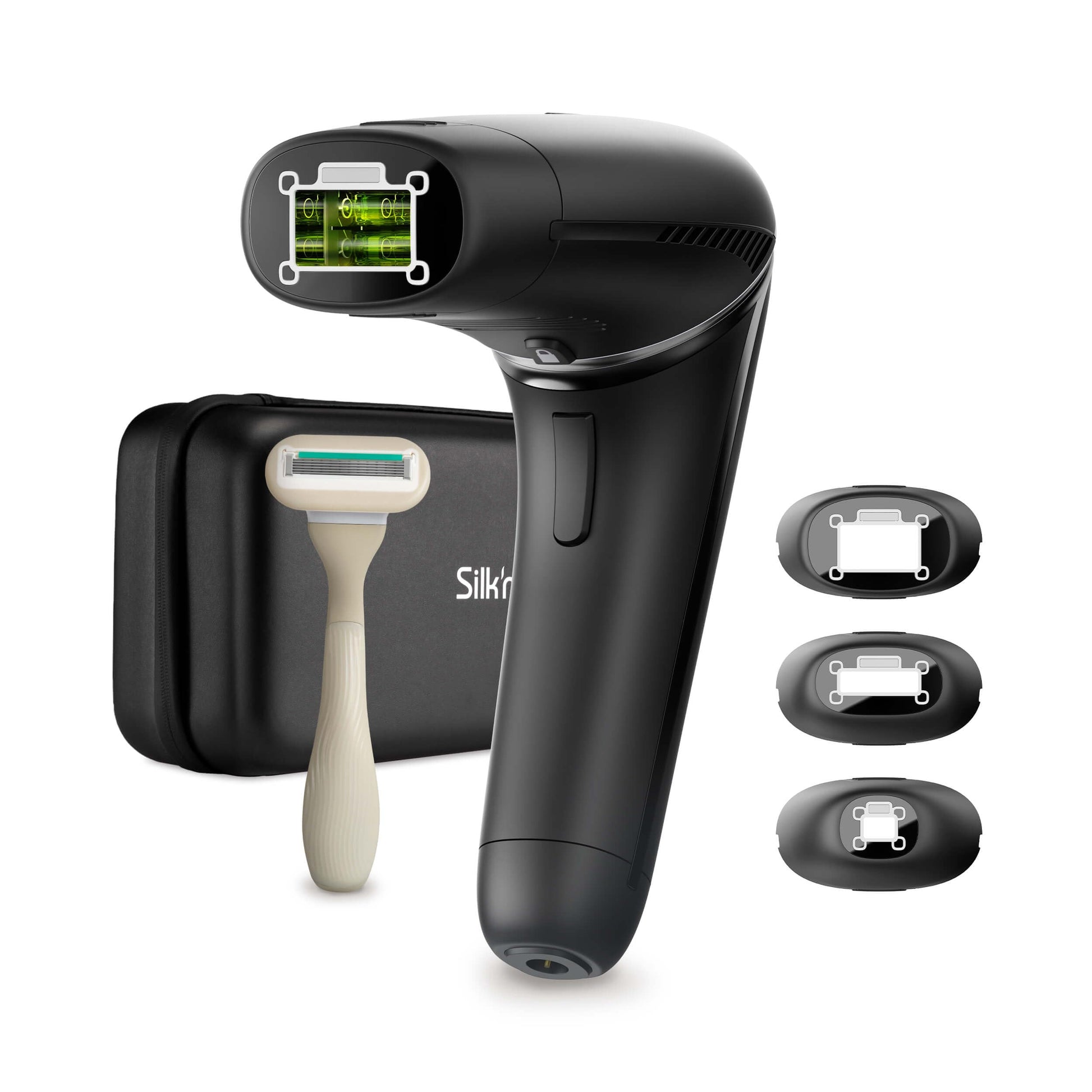 Silk'n Hair Removal Device for Women and Men, Silk'n 7 Professional IPL with Rotating Head, Painless Salon-Quality Results Starting in 3 Weeks, Face and Body with 3 Smart Attachments Black - Medaid International