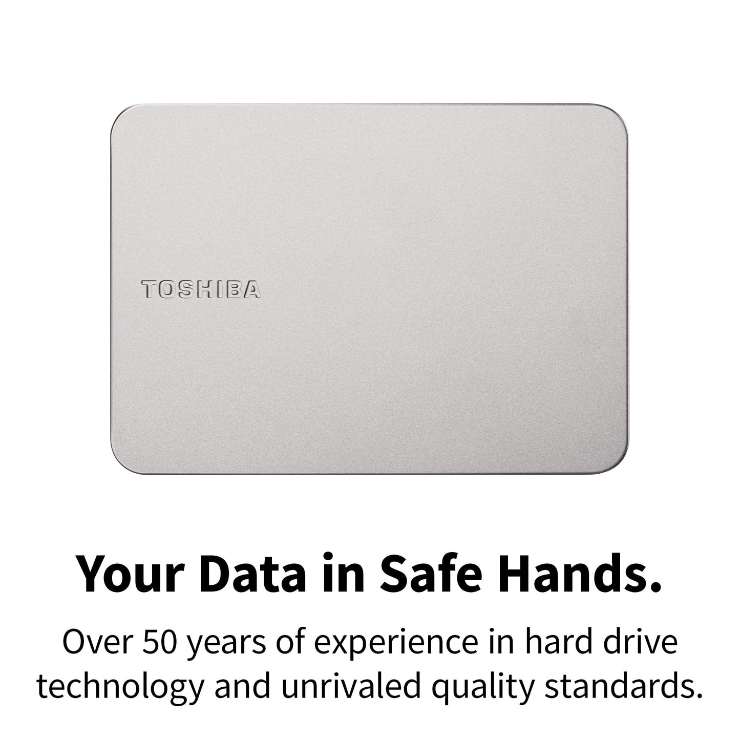 Toshiba Canvio Flex 1TB – Portable 2.5’’ External Hard Drive (HDD) for Mac, Windows PC, Smartphone and Tablet Use, Compatible with Most USB-C and USB-A Devices, Warm Silver (HDTX210ESCAA) - Medaid International