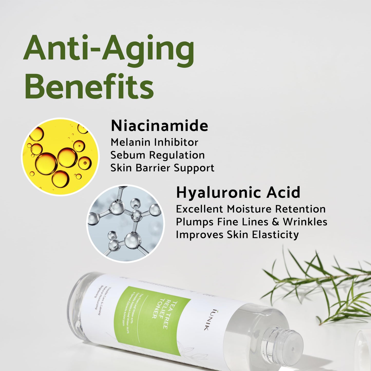 IUNIK Centella Calming Gel Cream & Tea Tree Relief Toner Vegan Moisturizing Hydrating Skincare for Sensitive Oily Acne-prone Skin Breakout Blemish Redness Care Korean Skincare - Medaid International