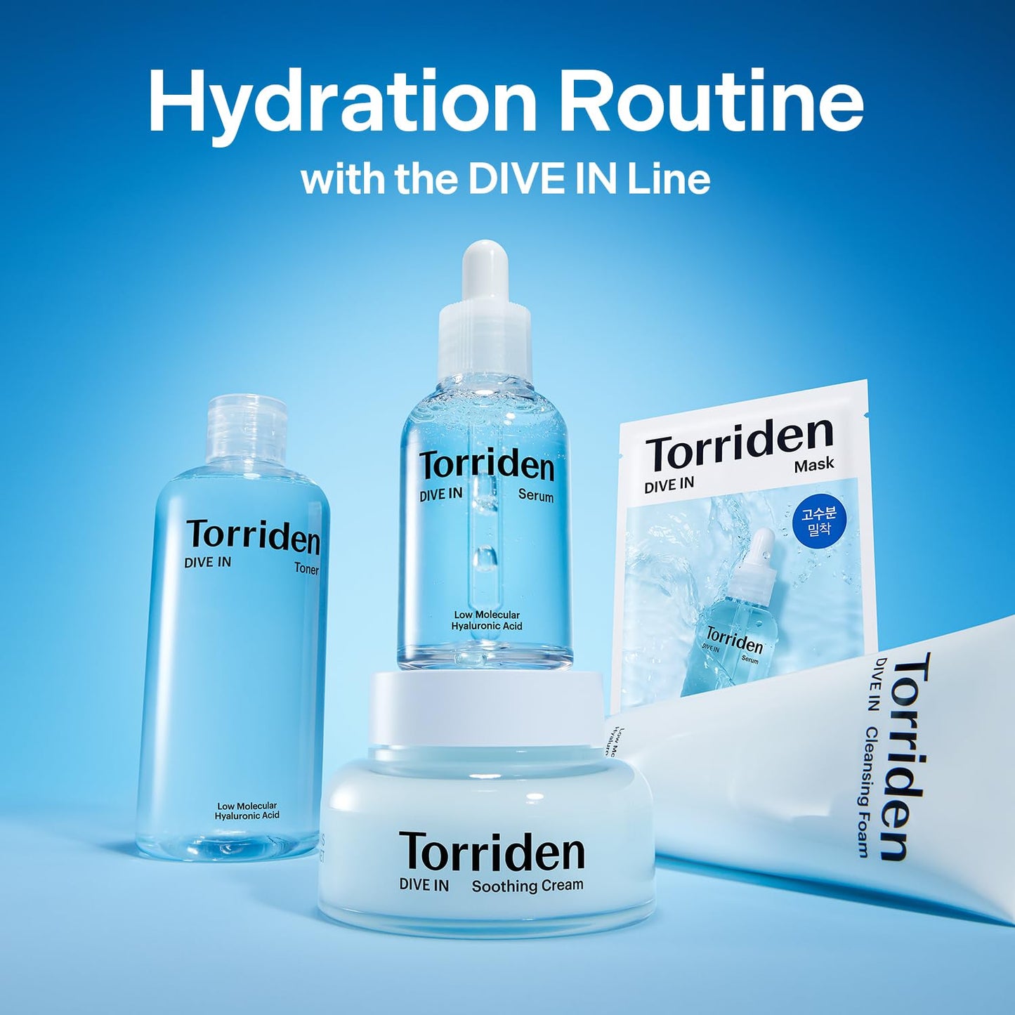 Torriden DIVE IN Hyaluronic Acid Serum for Deep Hydration | Korean K-Beauty Glass Skin Plump Glow | Lightweight Fast-Absorbing Face Serum 50ml (1.69 fl.oz.) - Medaid International
