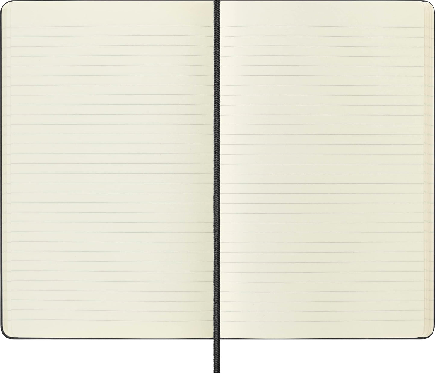 Moleskine Classic Notebook, Large, Ruled, Black, Hard Cover (5 x 8.25) - Medaid International