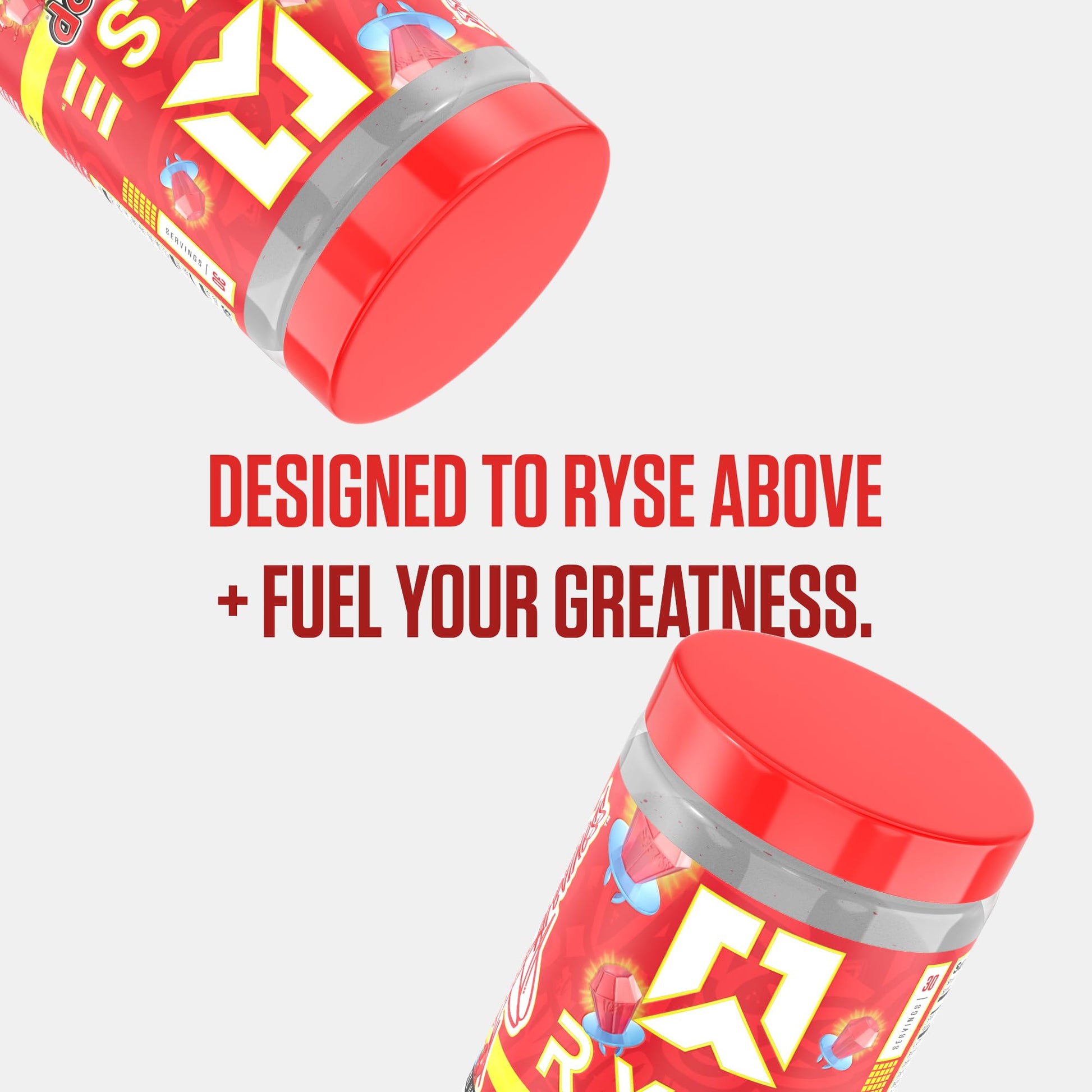 RYSE Loaded Pre Workout Powder - Ring Pop Cherry - Daily Pre-Workout for Men & Women with 325mg Caffeine, Beta Alanine, and Citrulline for Pump, Focus, and Energy - 30 Servings - Medaid International