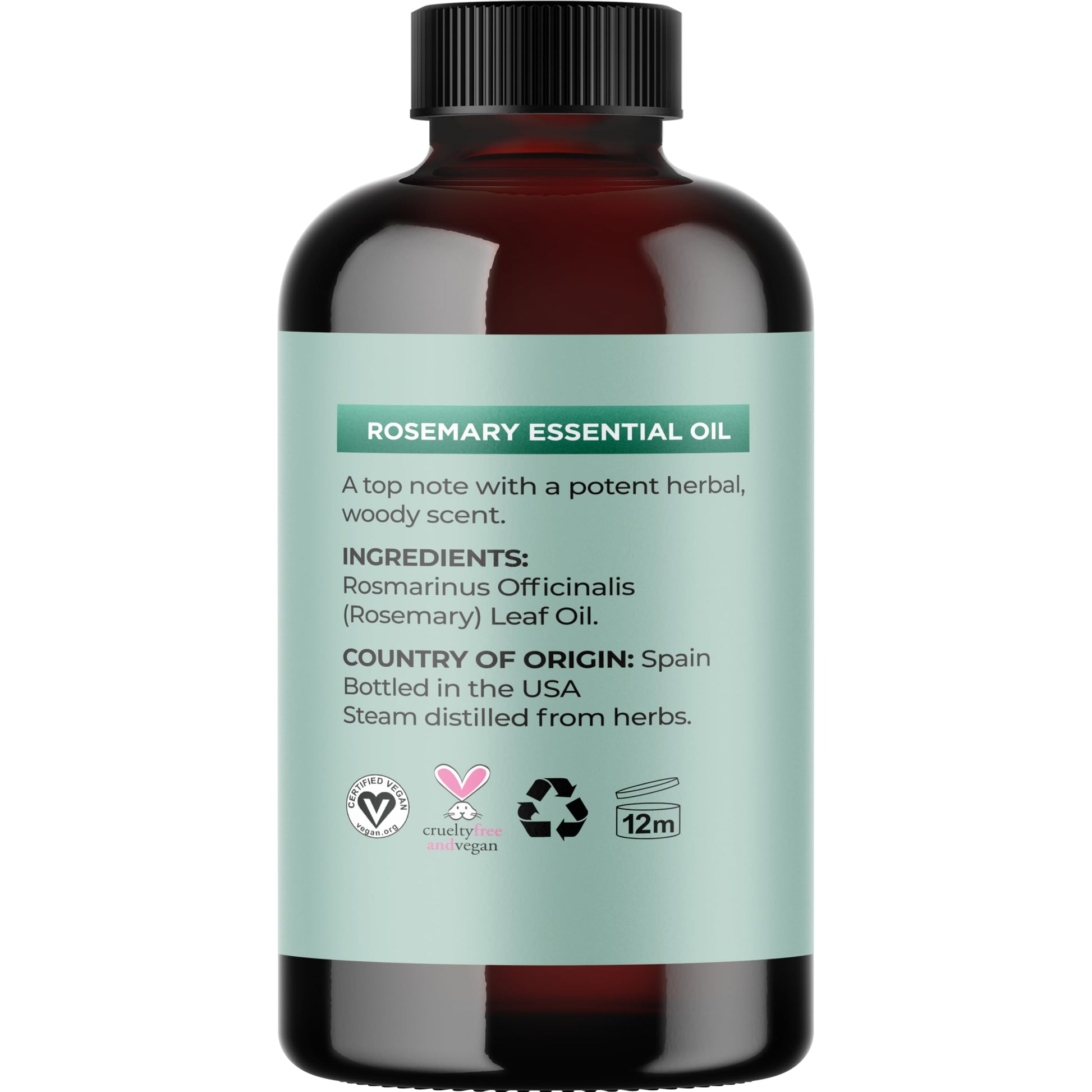Pure Rosemary Essential Oil with Dropper - Undiluted Rosemary Oil for Hair Skin and Nails and Refreshing Aromatherapy Oil for Diffusers - Essential Oil for Cleansing Dry Scalp Care 4oz - Medaid International