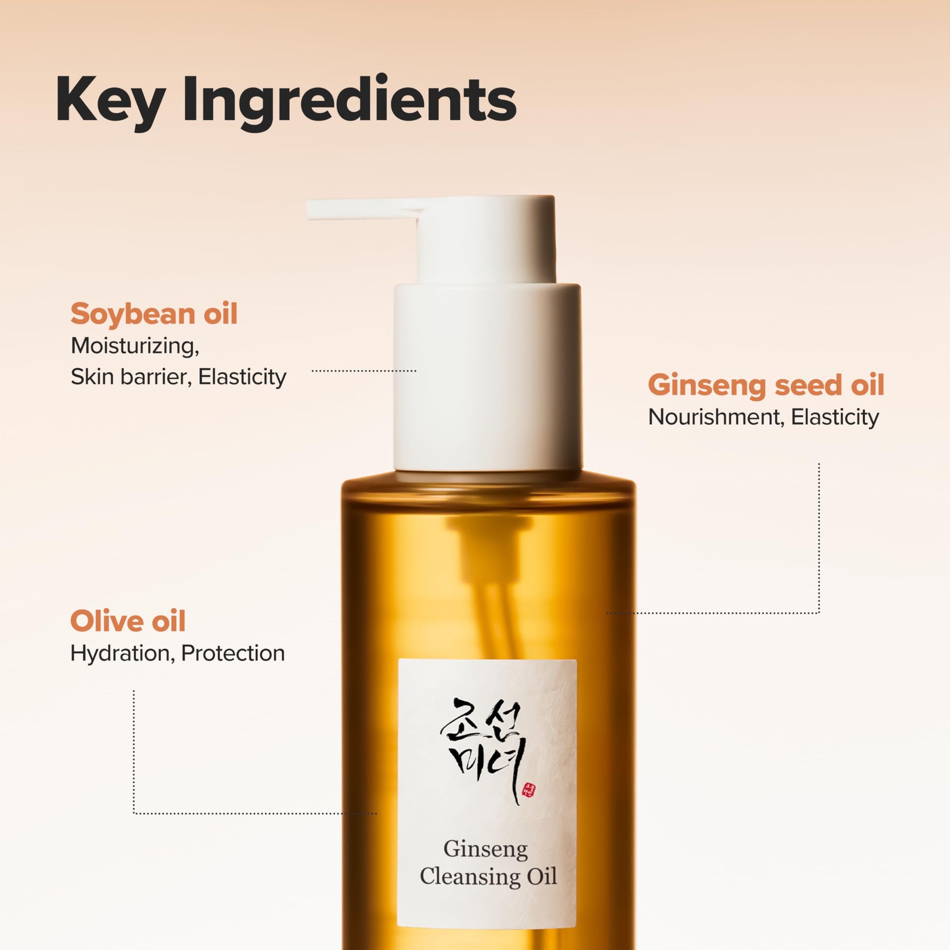 Beauty of Joseon Ginseng Cleansing Oil Waterproof Makeup Remover for Sensitive, Acne-Prone Facial Skin. Korean Skin Care for Men and Women, 210ml, 7.1 fl.oz - Medaid International