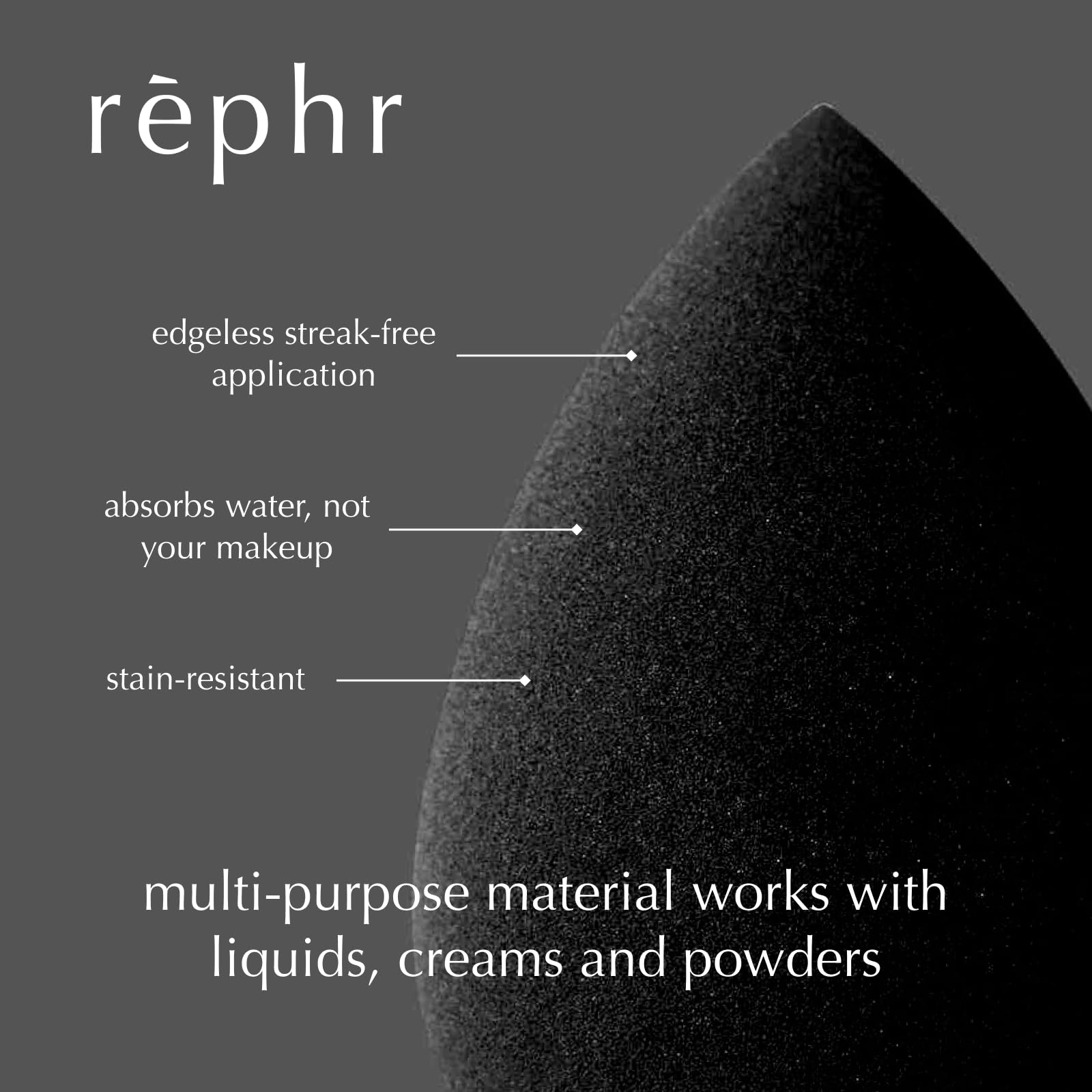 rephr® Makeup Sponge, Makeup Blender for Beauty Products including Liquid Foundation and Concealer, Professional Flawless Streak-Free Finish, Cruelty Free, Vegan, Latex Free, 2 count - Medaid International