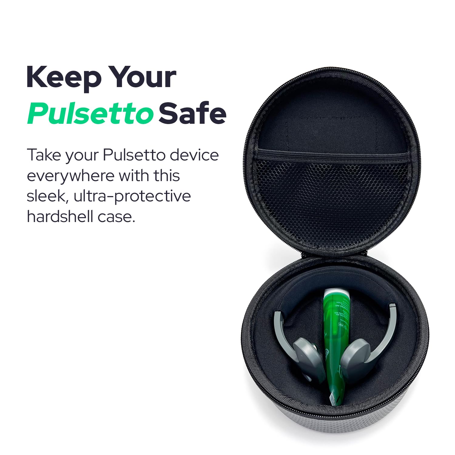 Pulsetto Hardshell Travel Case – Protective Case for Pulsetto Vagus Nerve Stimulation Device | Compact & Durable - Medaid International