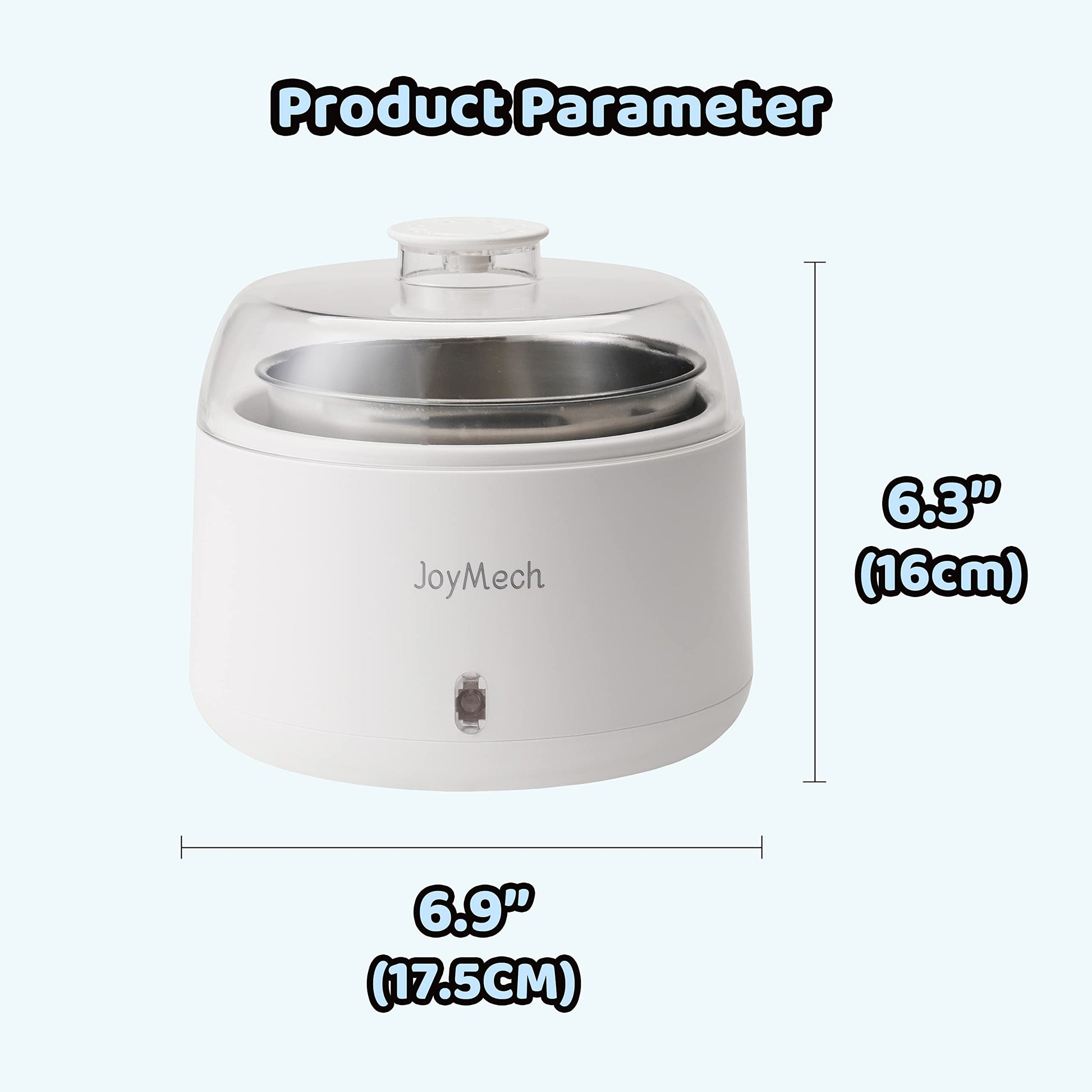 JoyMech Yogurt Maker, Compact Greek Yogurt Maker Machine with Constant Temperature Control, Stainless Steel Container, 1 Quart for Home Organic Yogurt - Medaid International