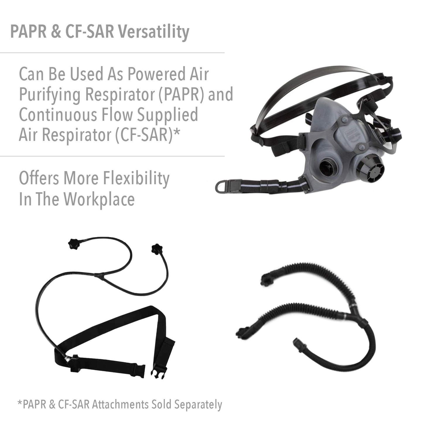 North 5500 Series Niosh-Approved Half Mask Respirator, Large (550030L)
