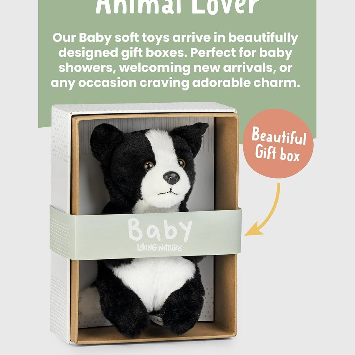 Living Nature Baby Border Collie Cuddly Toy
