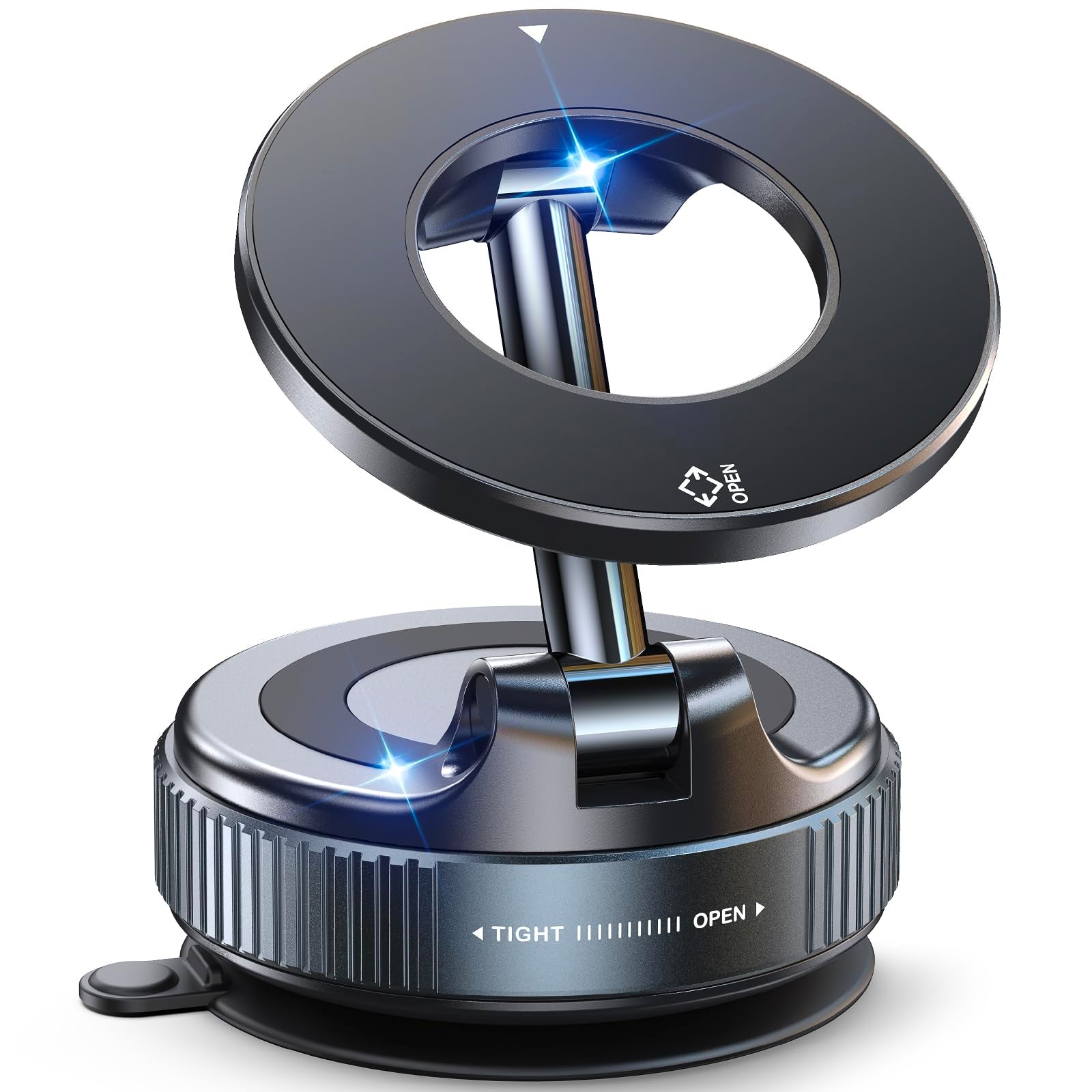 Jononser Magnetic Suction Cup Phone Mount for Magsafe, 360° Adjustable Magnetic Car Phone Holder, Pocket Size Foldable Car Mount, Cell Phone Holders for Your Car for iPhone 17 16 15 14 13 12 Series - Medaid International