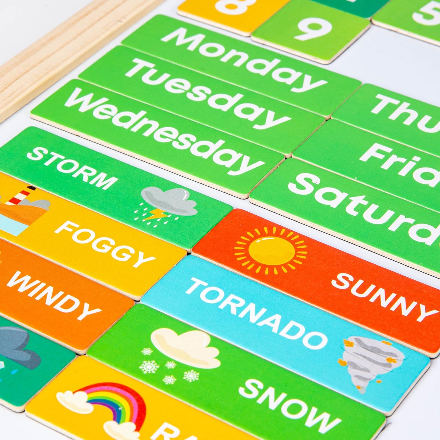 Interactive Wall Calendar for Kids, Magnetic Weather and Seasons Poster, Activity Planner for Boys and Girls - Medaid International