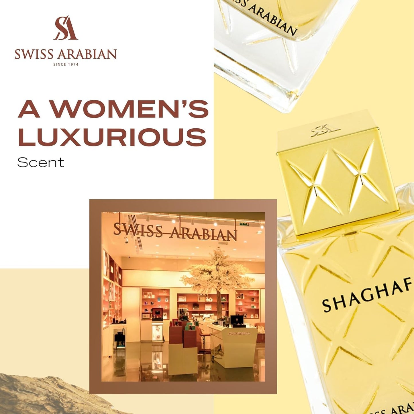 Swiss Arabian Shaghaf (Feminine) - Luxury Products From Dubai - Long Lasting Personal EDP Spray Fragrance - A Seductive Signature Aroma - 2.5 Oz - Medaid International
