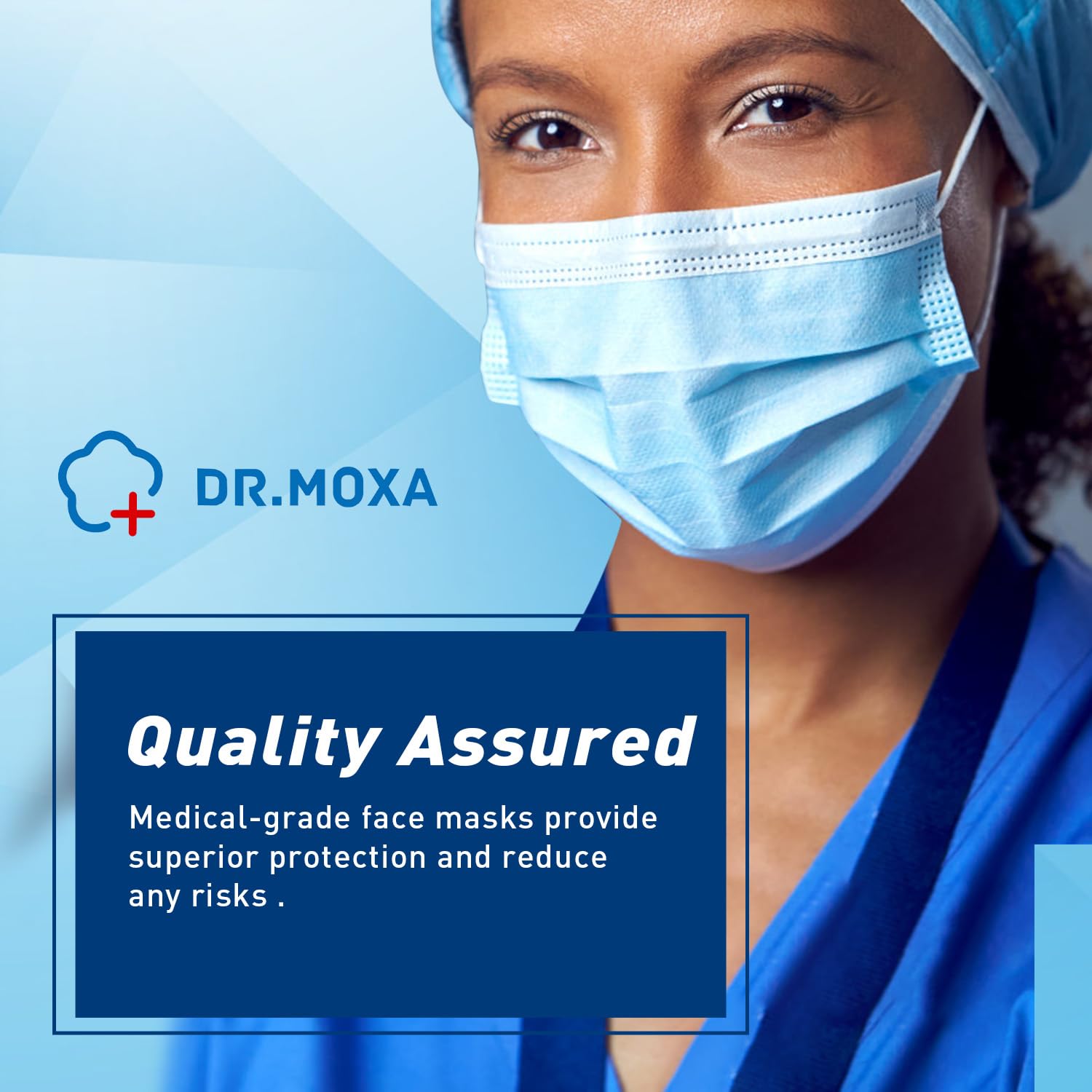 100 Pack Disposable Face Masks ASTM Level 2, Medical Grade 3 Ply Protection Face Mask for Adults - Comfortable,Soft, Breathable - Medaid International