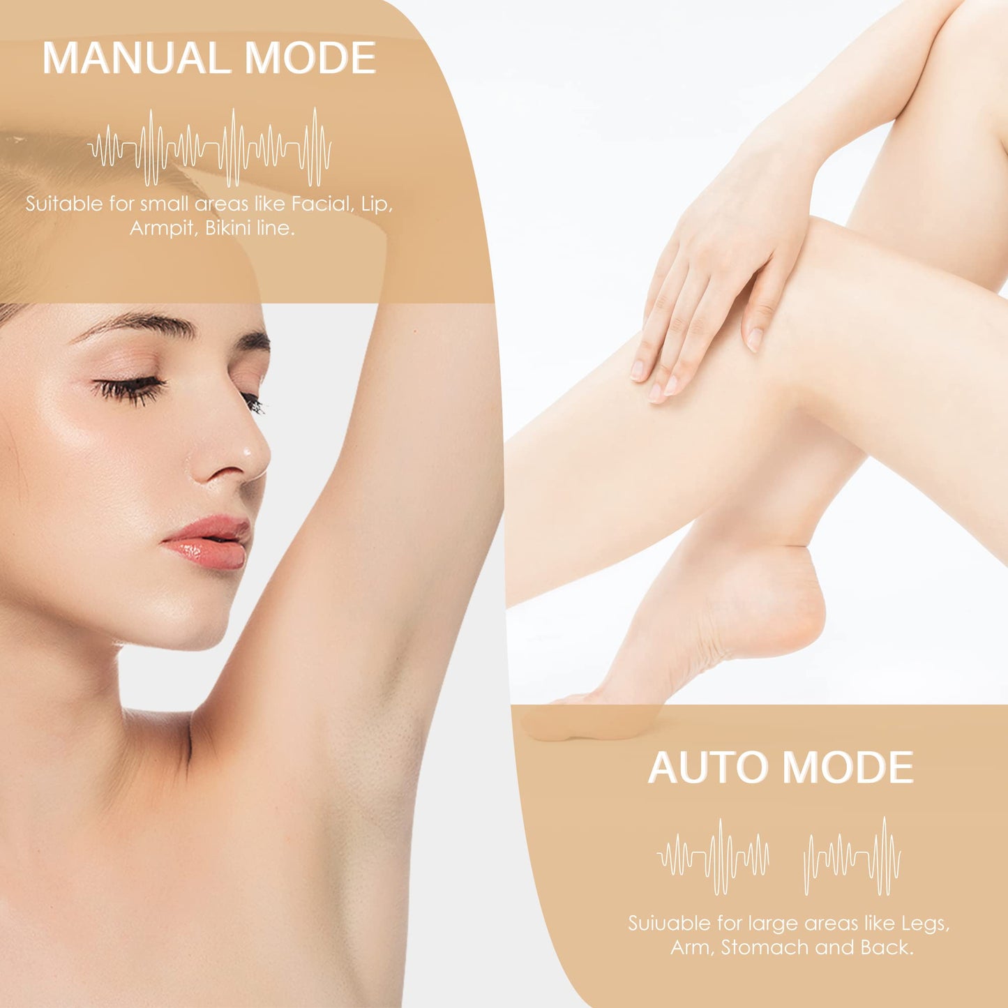 Gransumr IPL Laser Hair Removal Device at-Home Permanent Painless Hair Remover for Women and Men Best Whole Body Facial Face Armpits Back Legs Arms Face Bikini Line - Medaid International