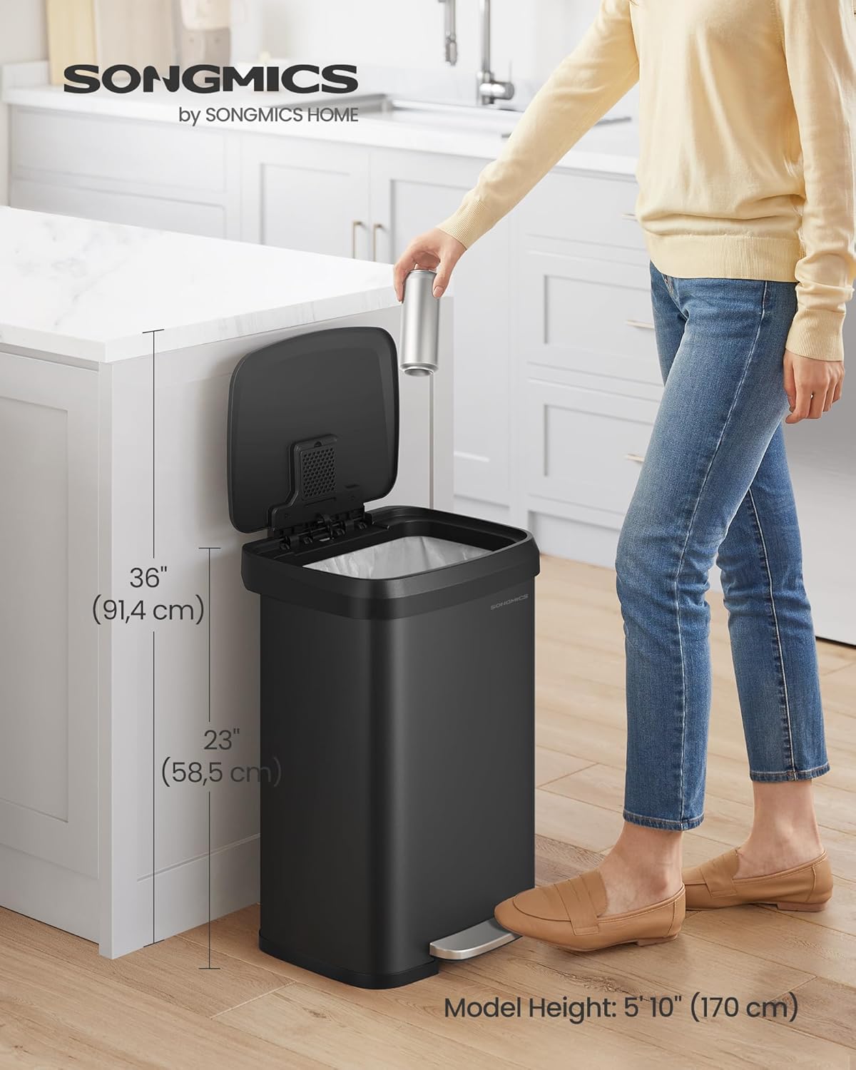 SONGMICS Kitchen Bin LTB530B5002