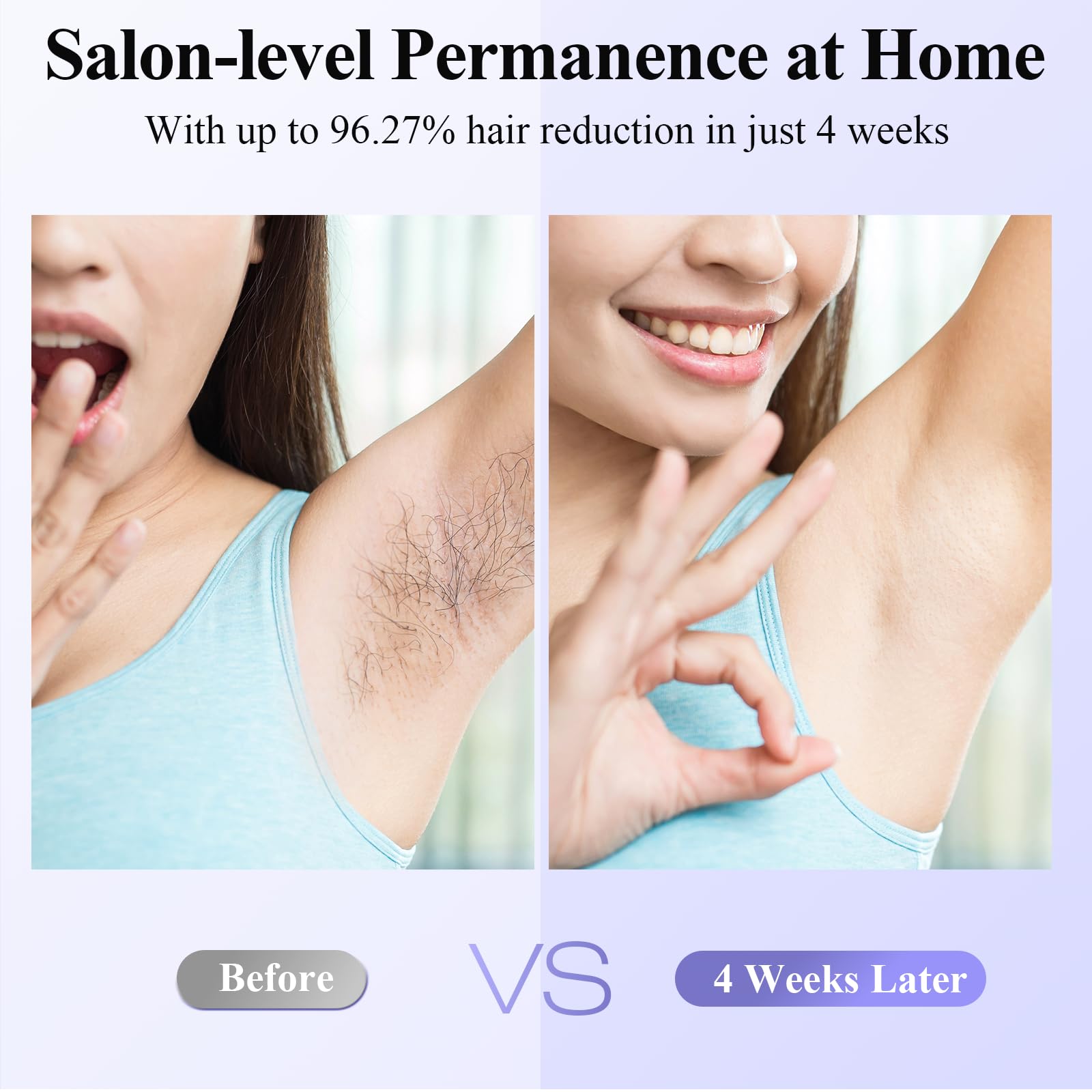 Xsoul Laser Hair Removal with Sapphire 5℃ Ice Cooling, Painless & Permanent IPL Laser Hair Device for Women Men, 2 Modes, 5 Levels, 999,999 Flashes, at Home Hair Remover for Bikini, Armpit & Face - Medaid International
