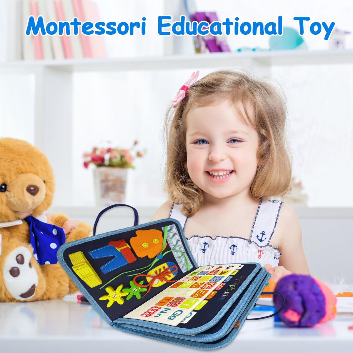 Toddler Busy Board Montessori Sensory Toys For 1-4 Years Old Birthday Gifts