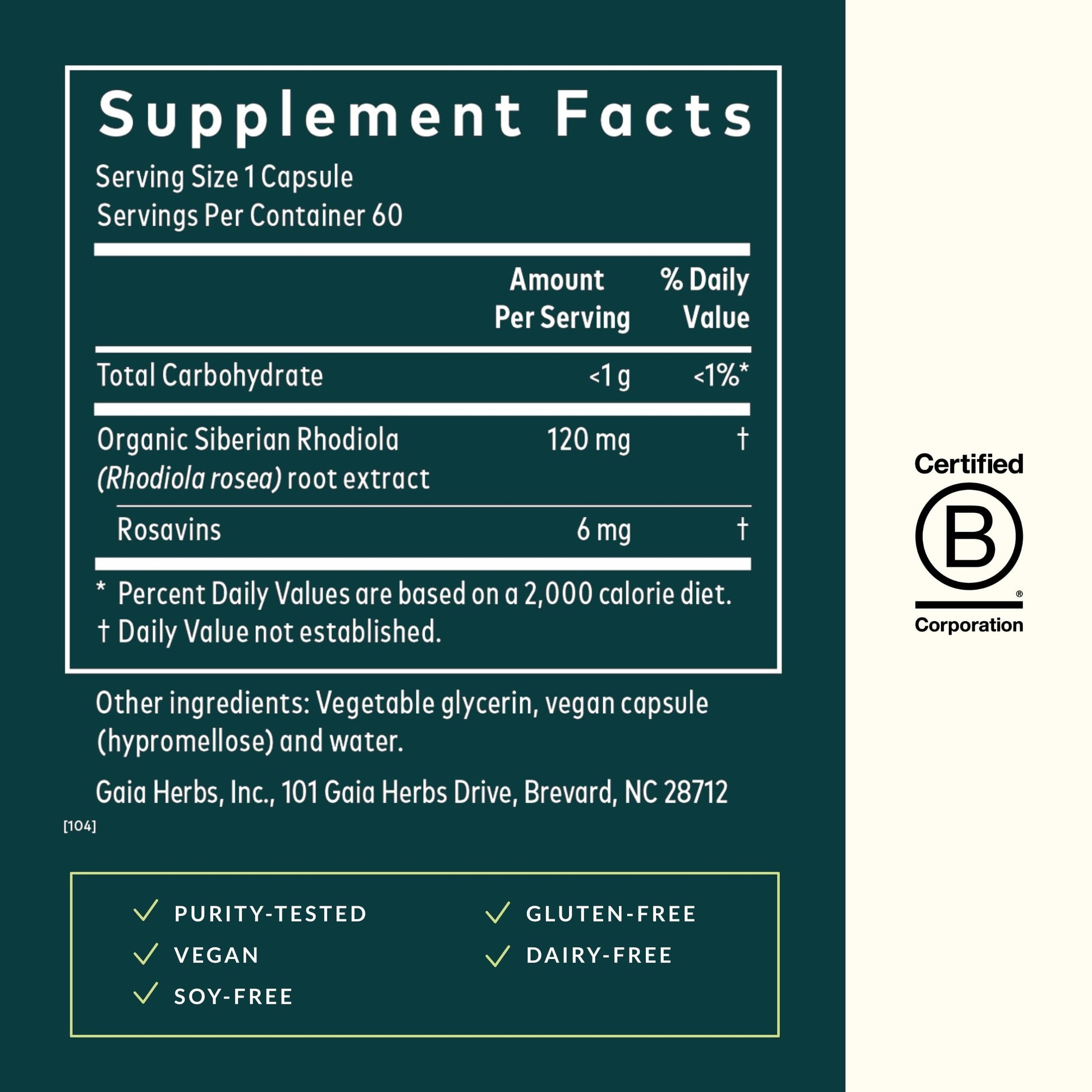 Gaia Herbs Rhodiola Rosea - Stress Support Supplement Traditionally for Supporting Healthy Stamina & Endurance - with Siberian Rhodiola Root Extract* - 60 Vegan Liquid Phyto-Capsules (30-Day Supply) - Medaid International