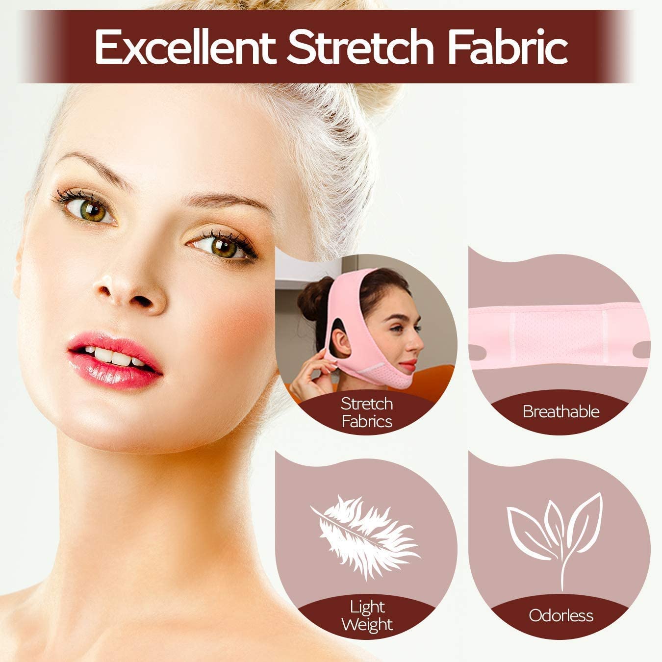 ParaFaciem Reusable V Line Mask Facial Slimming Strap Double Chin Reducer Chin Up Mask Face Lifting Belt V Shaped Slimming Face Mask - Medaid International