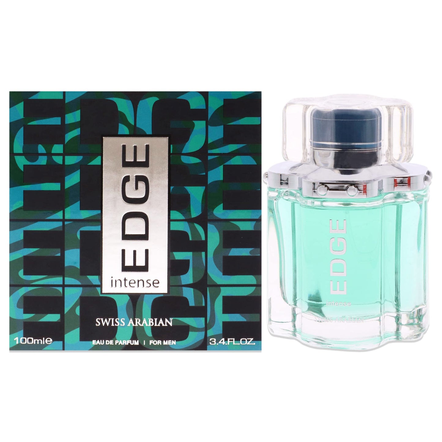Swiss Arabian EDGE Intense - Luxury Products From Dubai - Long Lasting, Addictive Personal EDP Spray Fragrance - Seductive Signature Aroma - 3.4 Oz - Medaid International