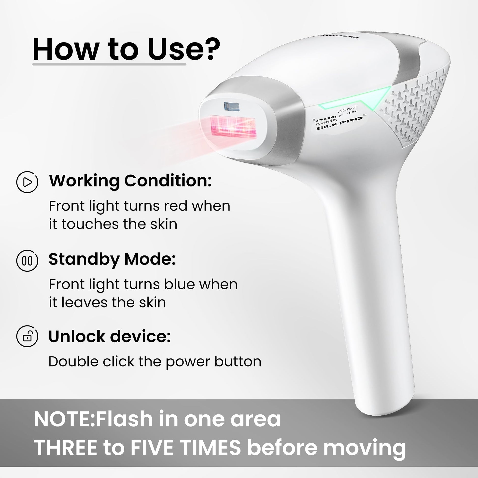 DermRays Diode Laser Hair Removal for Men and Women, V8S for Skin Tone 1-5, Permanent Reduction in Hair Regrowth, The World's First FDA-cleared Home-use Wide-Angle 810nm Laser Hair Removal Device - Medaid International