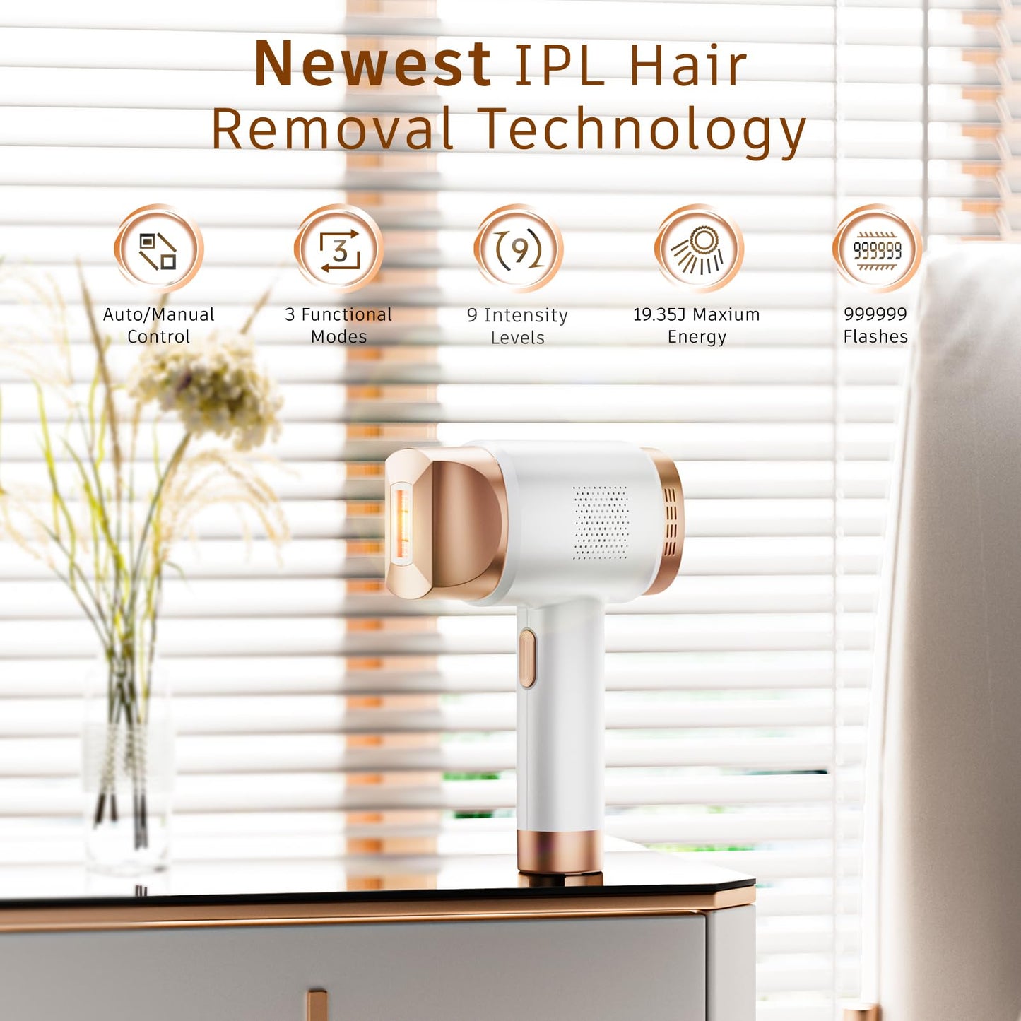 Aopvui IPL Laser Hair Removal for Women and Men, 3-in-1 Upgraded Permanent Hair Removal Device, 999,900+ Flashes home lazer Hair Remover for Armpits Legs Arms Bikini - Medaid International