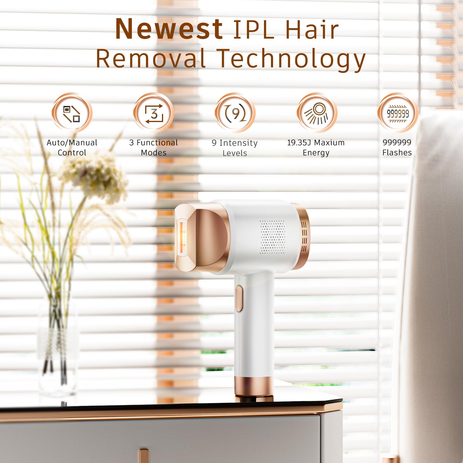Aopvui IPL Laser Hair Removal for Women and Men, 3-in-1 Upgraded Permanent Hair Removal Device, 999,900+ Flashes home lazer Hair Remover for Armpits Legs Arms Bikini - Medaid International