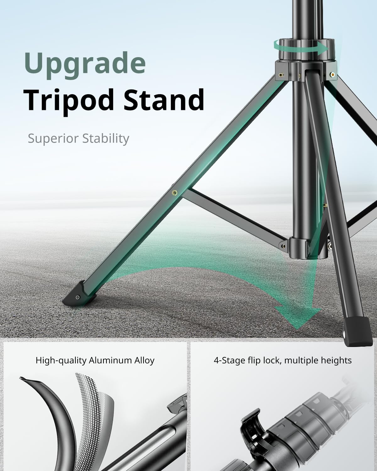 SENSYNE 62" Phone Tripod & Selfie Stick, Extendable Cell Phone Tripod Stand with Wireless Remote and Phone Holder, Compatible with iPhone Android Phone, Camera - Medaid International
