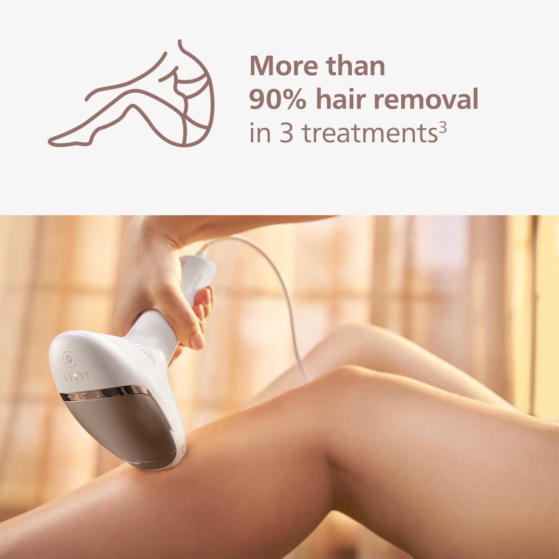 Philips Lumea 8000 Series IPL Hair Removal Device - Permanent Visible Hair Reduction Done at Home, SenseIQ Technology, 3 Attachments for Body, Face & Sensitive Areas, for Women & Men, BRI937/03 - Medaid International