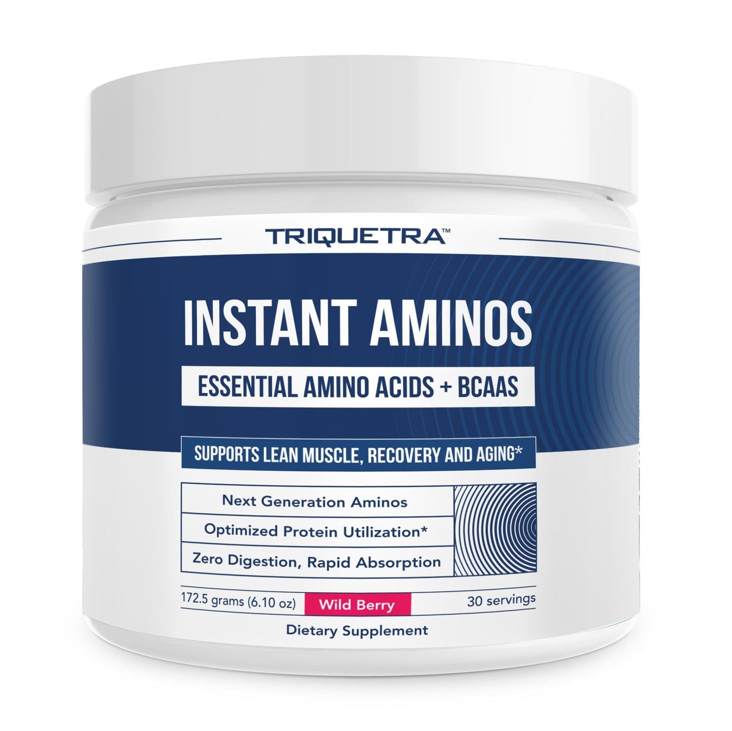 Instant Aminos - EAA+BCAA - 10 Essential Amino Acids Supplement - Rapid Absorption, Zero Digestion - Supports Lean Muscle, Recovery & Aging - 321% DIAAS Protein Score - Wild Berry (30 Servings) - Medaid International