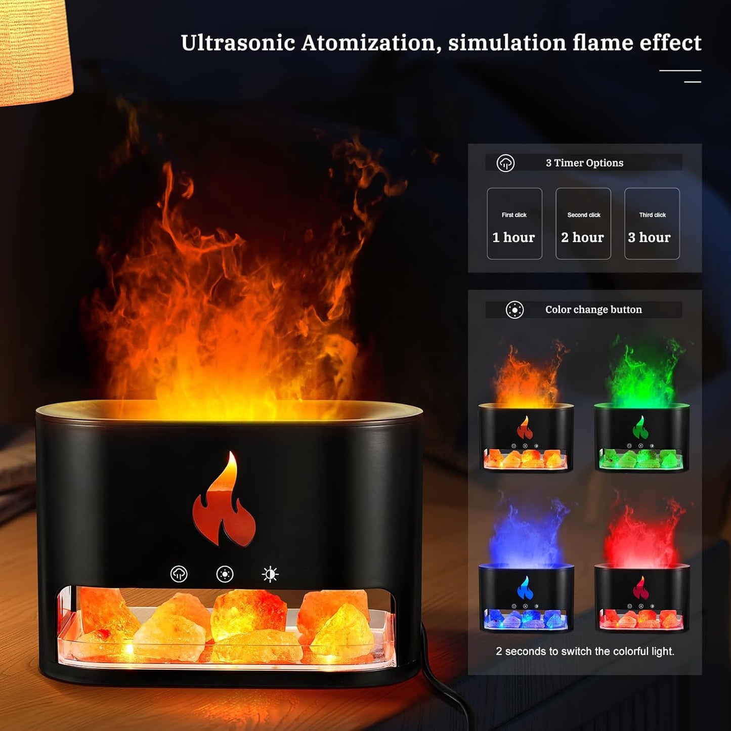 2-in-1 Flame Essential Oil Diffuser