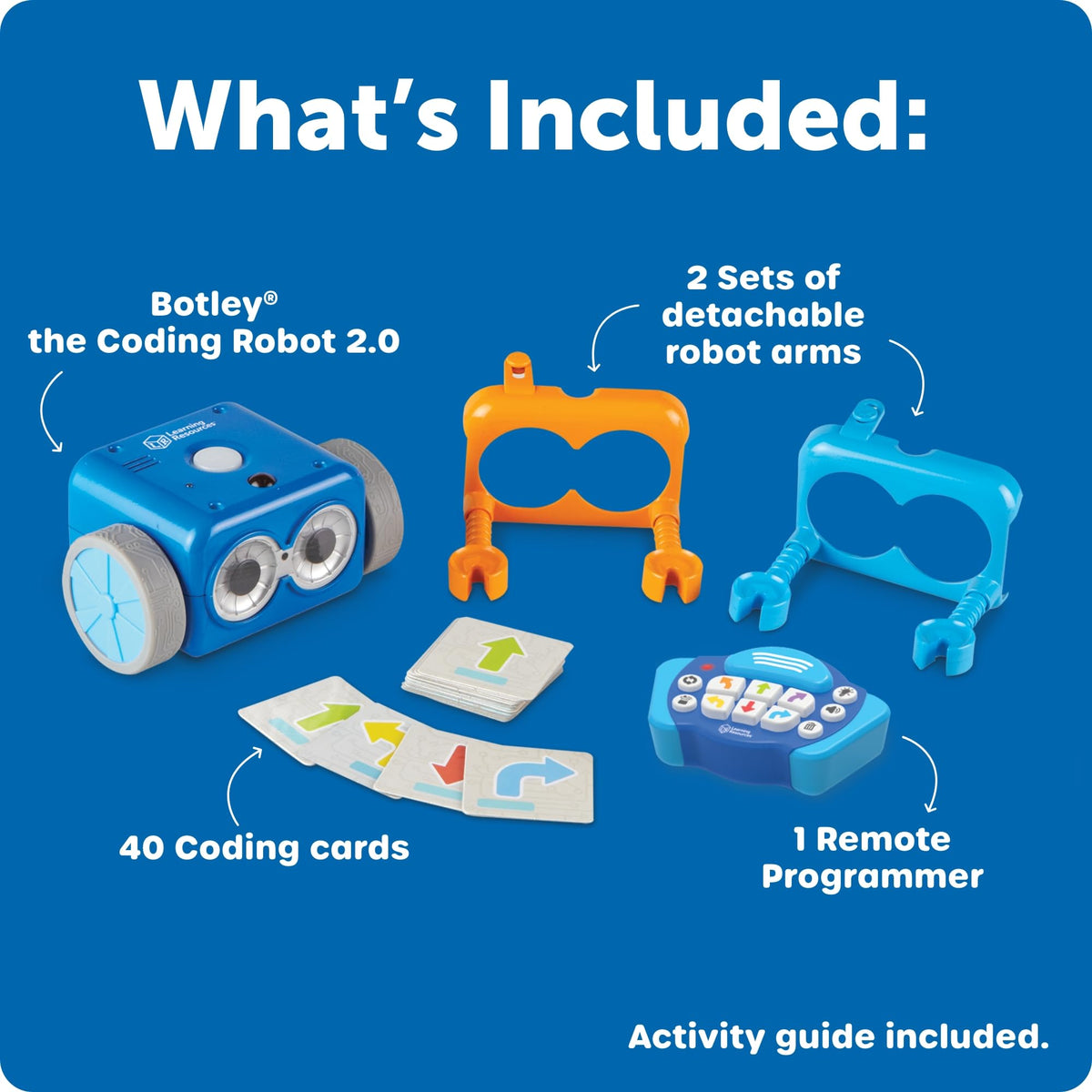 Learning Resources Botley the Coding Robot 2.0-46 Pieces, Ages 5+, STEM Toys, Programming, Electronic Learning, Screen-Free Toys for Kids