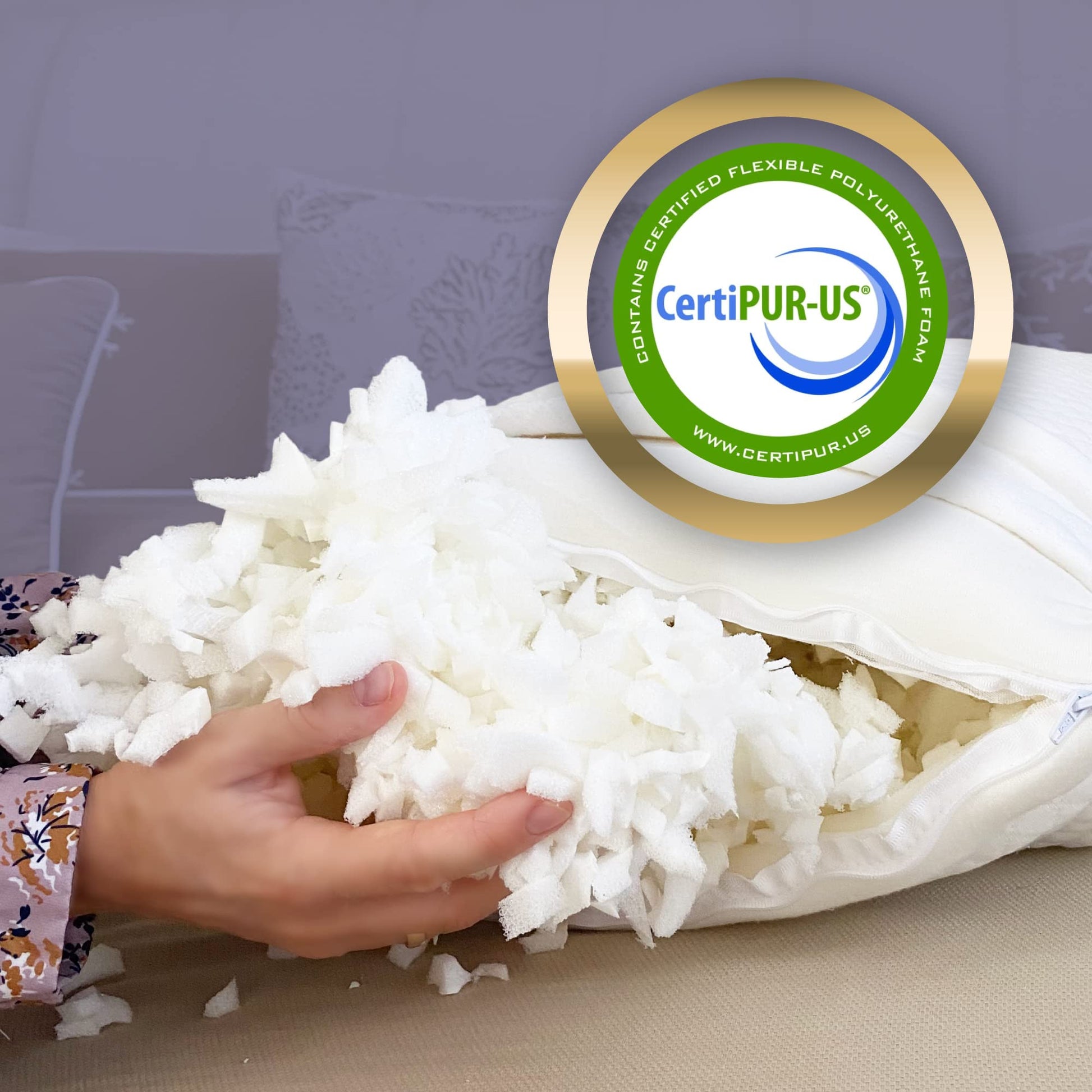 Royal Therapy 2-Pack King Size Pillows, Memory Foam Pillow - Shredded Foam, Hypoallergenic Bamboo-Derived Rayon Cover, CertiPUR-US Certified, Removable Cover, for All Sleep Positions, Neck Pain Relief - Medaid International