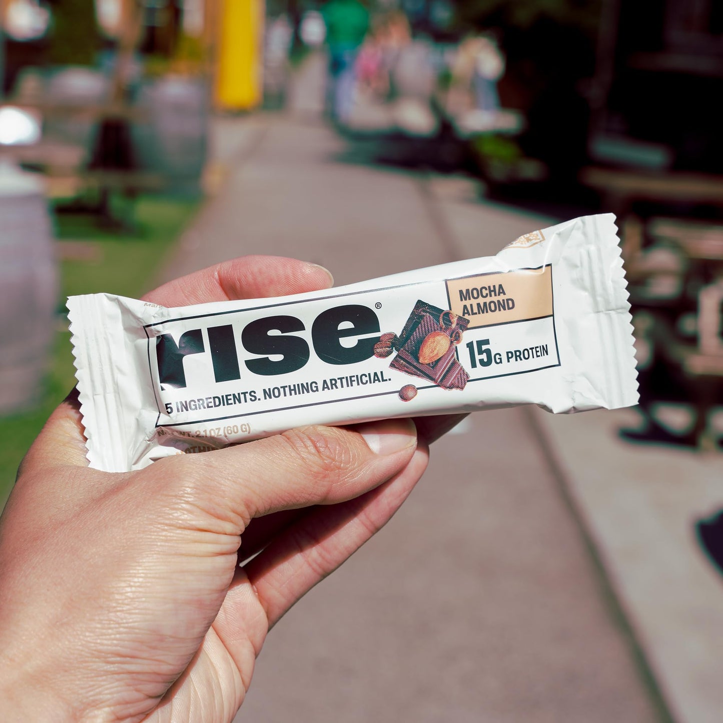 Rise Whey Protein Bars - Mocha Almond | Breakfast Bar & Protein Snack 15g Protein 4g Fiber Just 5 Whole Food Ingredients Gluten-Free Soy Free - Medaid International