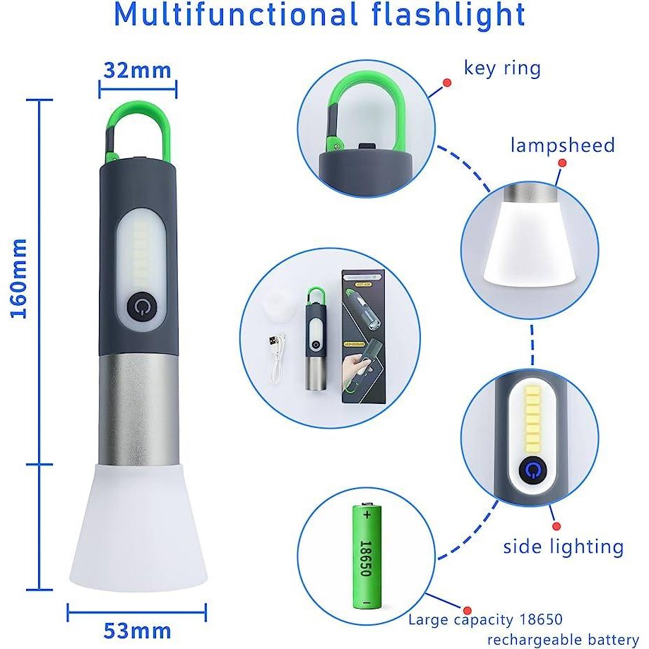 Powerful Zoomable 5-in-1 LED Flashlight