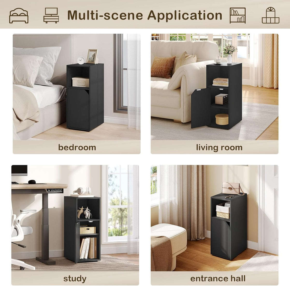 WOLTU Slim Wood Bedside Table (NTS16SZ)