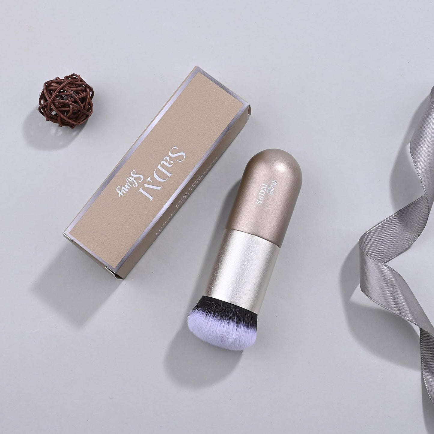 Kabuki Makeup Brush - Blender Brush for Powder, Cream, Liquid Foundation, Sunscreen, Blush Blending & Bronzer - Professional Make Up Brush - Full Face Makeup Brush - Vegan & Cruelty Free - Medaid International