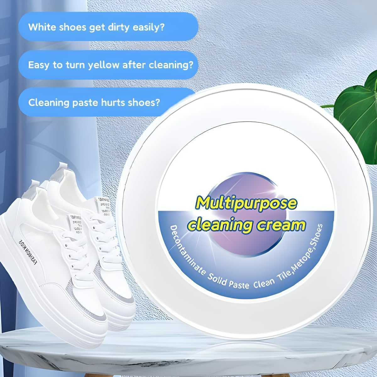 Multipurpose Cleaning Cream White Shoe Cleaner Whitener All Purpose Surface Cleaner - Medaid International