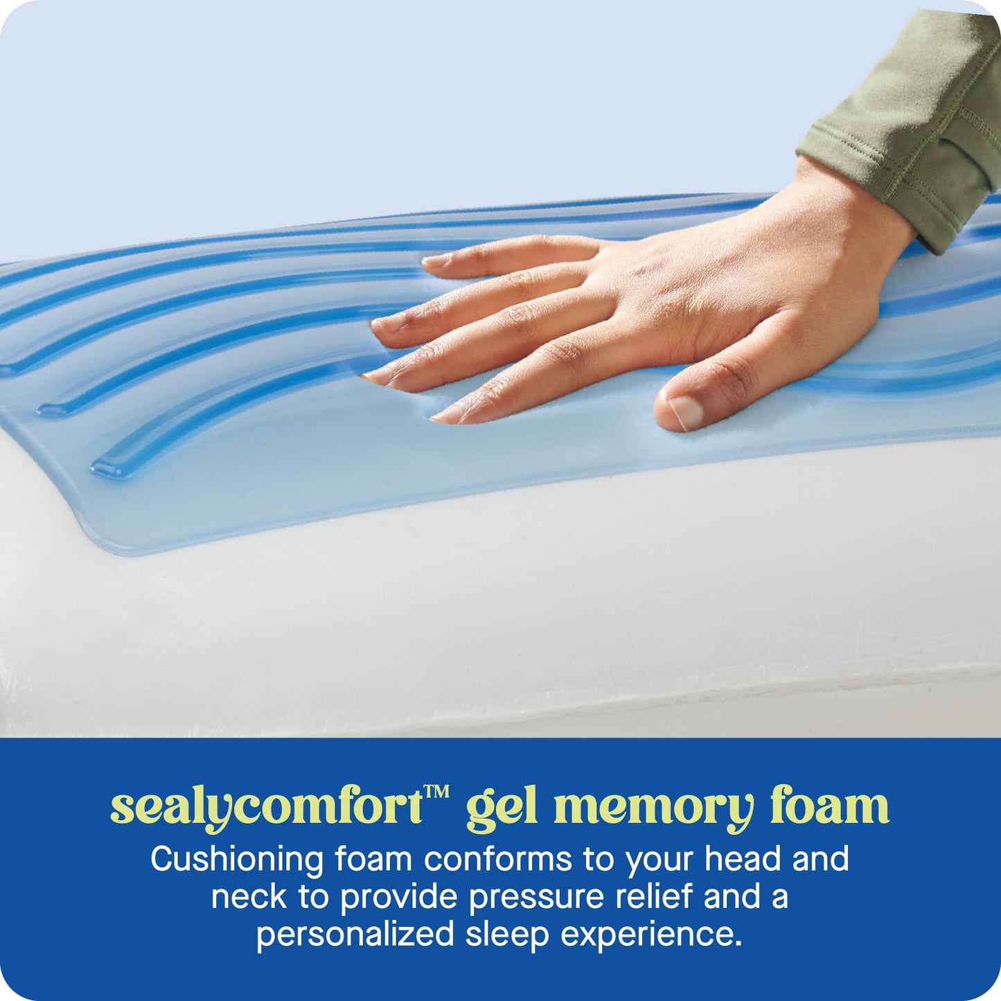 SEALY Dreamlife Memory Foam, Standard Pillow, White - Medaid International