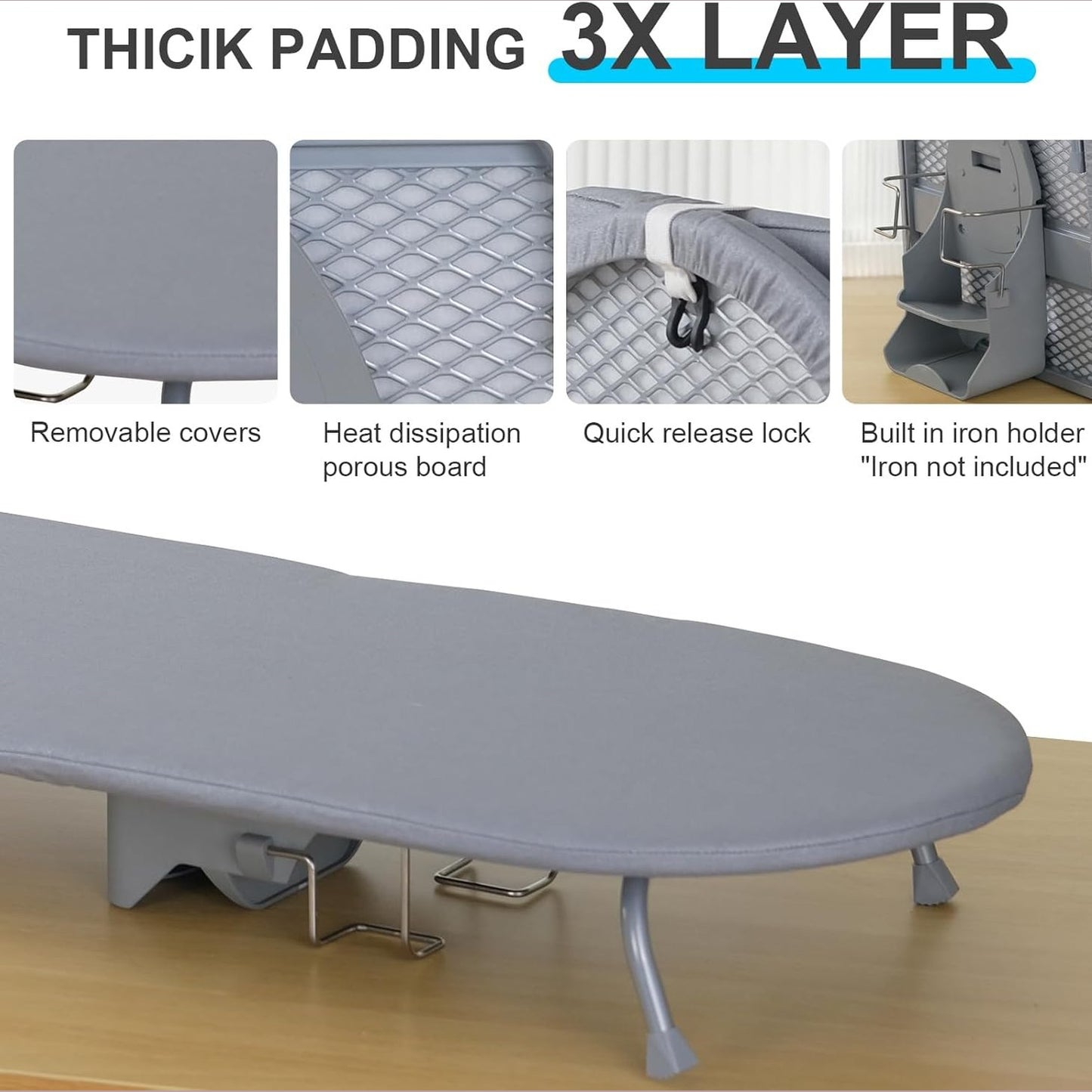 Folding Ironing Board Table Ironing Board with Wall Mount