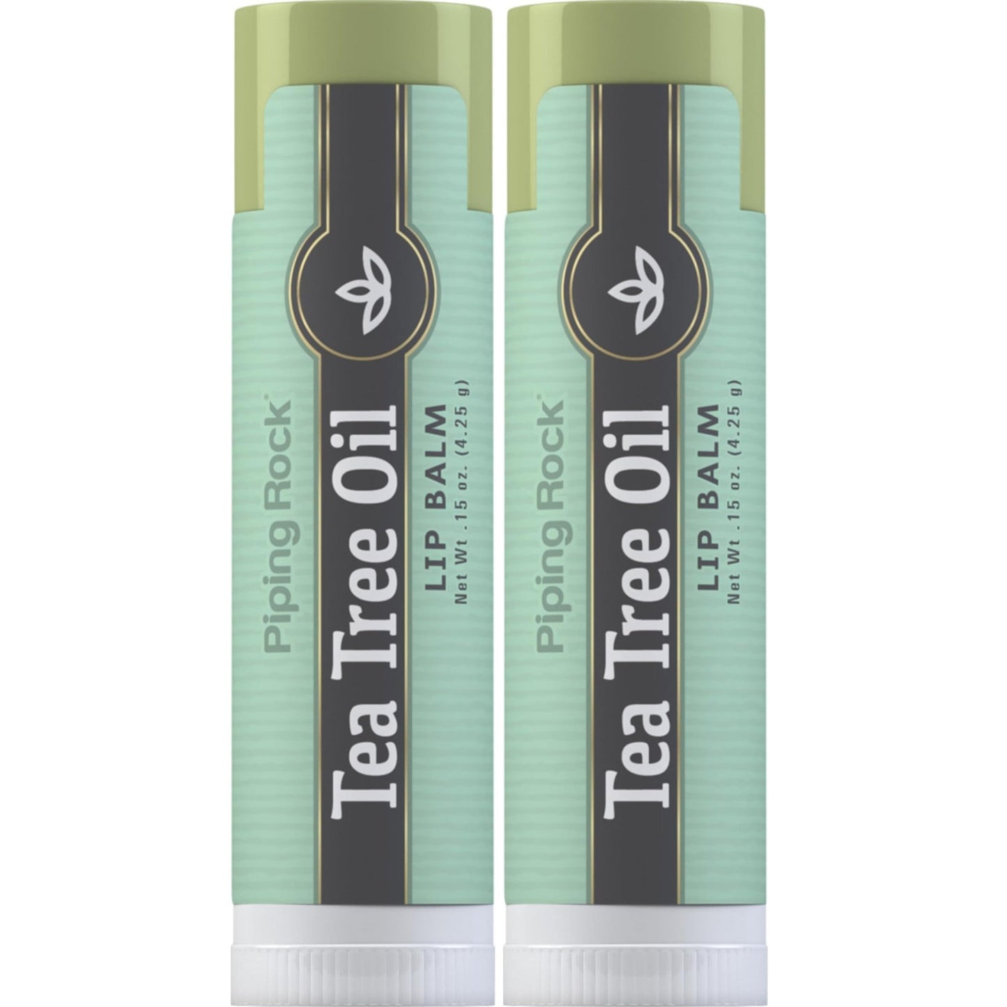 Piping Rock Tea Tree Oil Lip Balm | 0.15 oz | Moisturizing and Soothing | Non GMO, Gluten Free (Pack of 2) - Medaid International