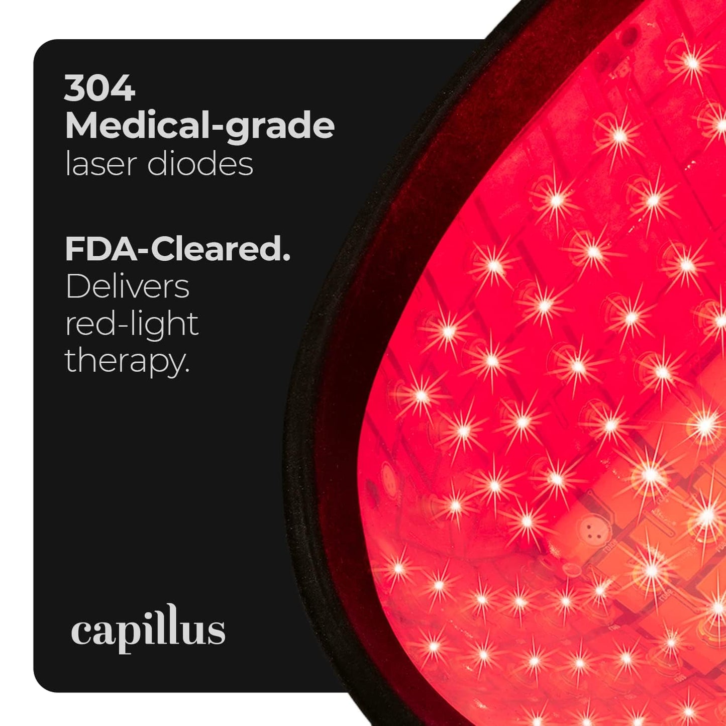 Capillus Pro S1 Red Light Therapy for Hair Growth Hair Red Light Therapy Red Light Cap for Hair Regrowth, 304 Laser Cap for Hair Regrowth Red Light Hair Therapy Laser Hair Growth Cap - Medaid International
