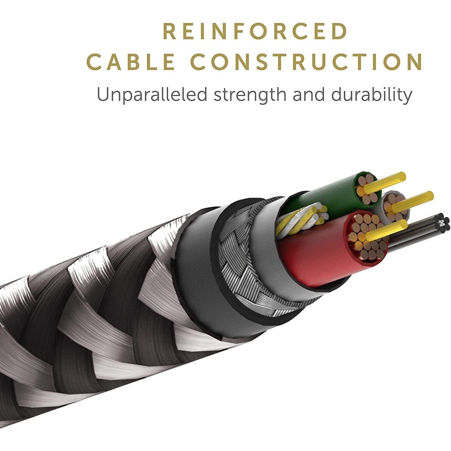 Native Union Belt Cable Universal - 6.5ft Ultra-Strong Reinforced [MFi Certified] Durable Charging Cable with 3-in-1 Adaptor for Lightning, USB-C and Micro-USB Devices (Zebra) - Medaid International