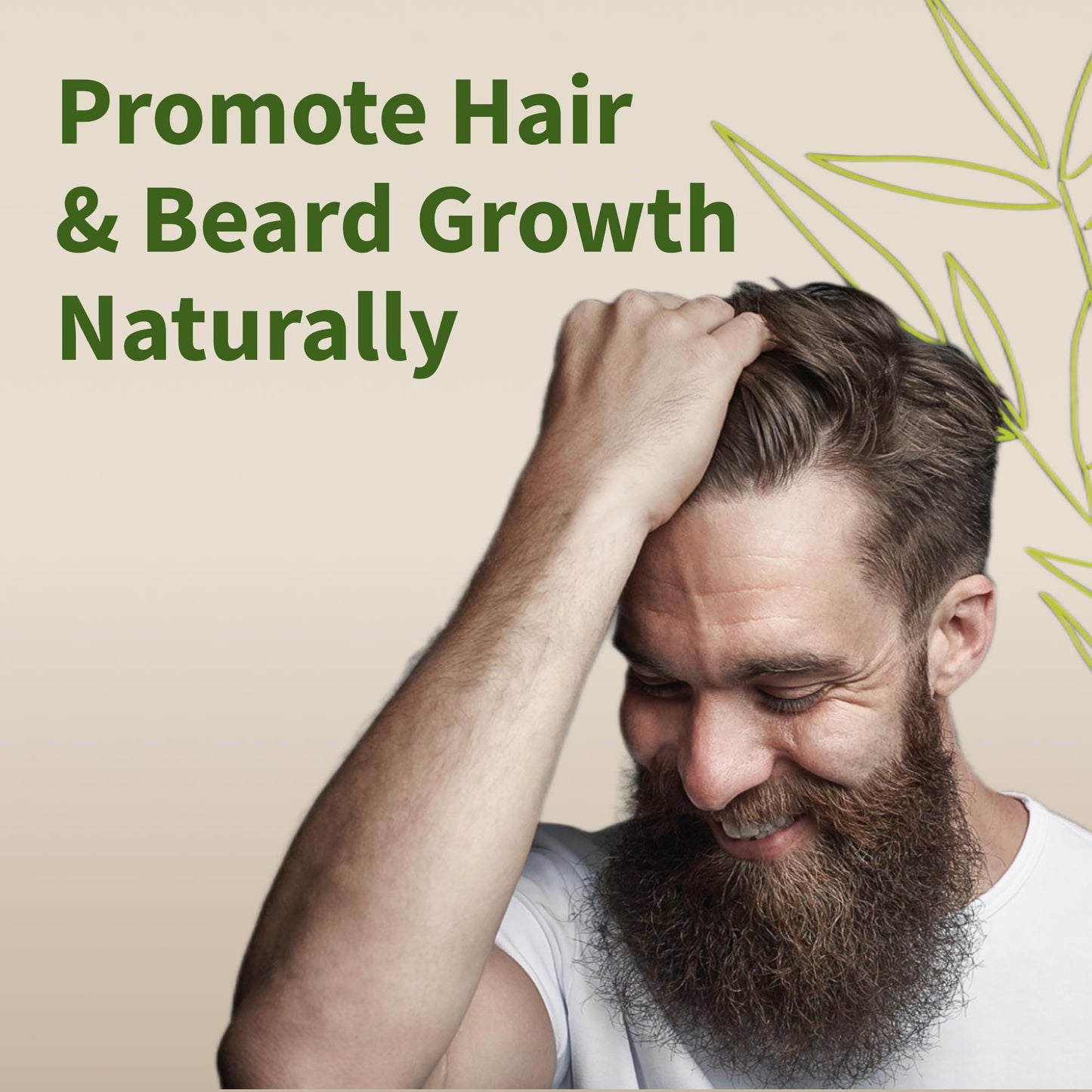Hair Growth Supplement - Promotes Hair Regrowth, Stops Hair Loss & Boosts Beard Growth with Biotin, Kelp, Bamboo & More for Skin, Nails & Hair (60 Capsules) - Medaid International